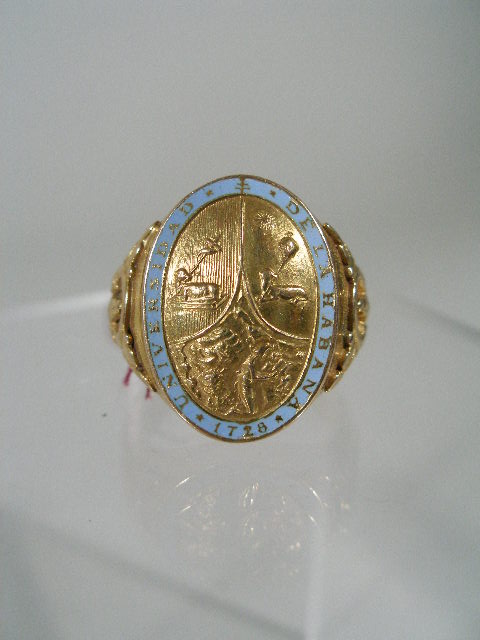 Appraisal: Vintage University of Havana Cuban Ring K w embossed university