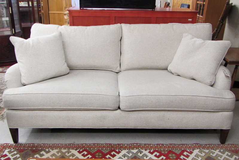 Appraisal: A CONTEMPORARY ENGLISH ARM CUSTOM DESIGN SOFA CR Laine Furniture