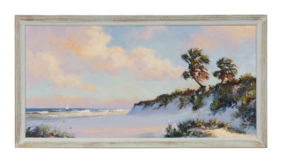 Appraisal: Harold Newton Florida - Highwaymen Beach Scene signed lower right