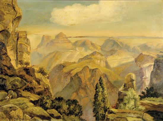 Appraisal: Carl Oscar Borg attributed to California - WESTERN CANYONS oil