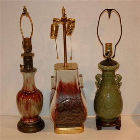 Appraisal: Group of Three Chinese Porcelain Lamps Estimate -