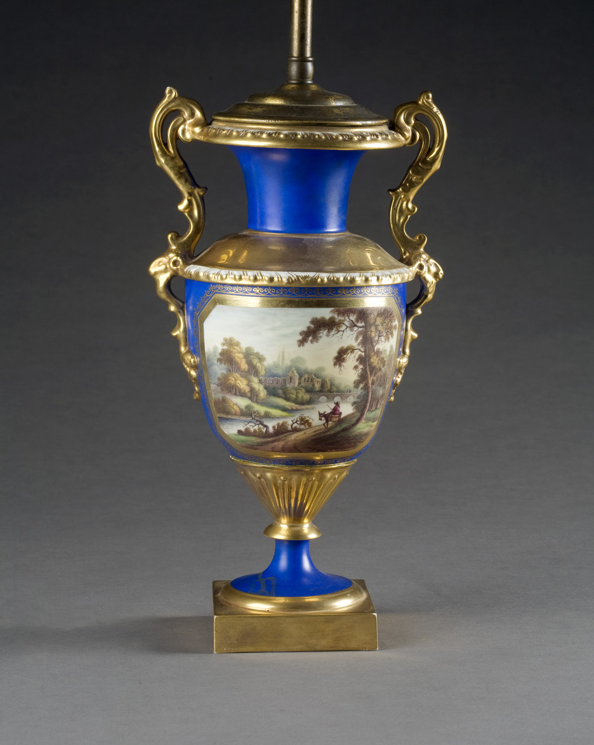 Appraisal: PARIS PORCELAIN PAINTED AND GILT VASE CIRCA Painted on the