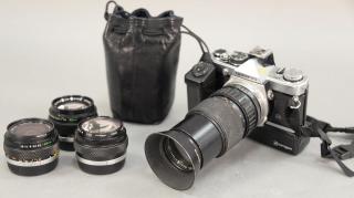 Appraisal: Olympus OM- camera with lenses - mm G Zuiko mm