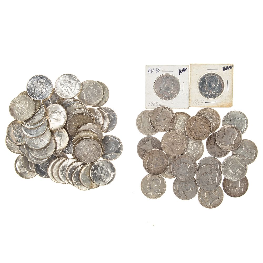 Appraisal: US Silver Halves - - coin mix of Franklin Halves