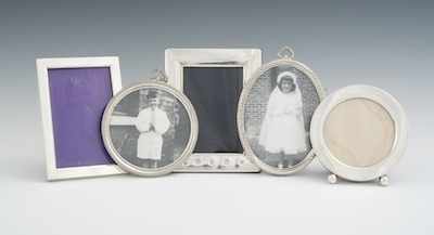 Appraisal: A Group of Five Sterling Silver Picture Frames Including a