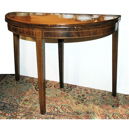 Appraisal: George III Style Mahogany Fold-Over Games Table Estimate -