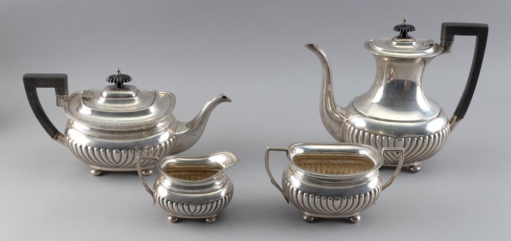 Appraisal: ENGLISH STERLING SILVER FOUR-PIECE COFFEE SERVICE APPROX TROY OZ ENGLISH