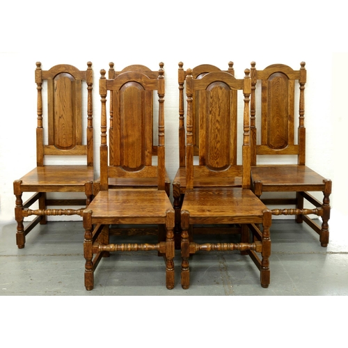 Appraisal: A set of six oak chairs second quarter th c