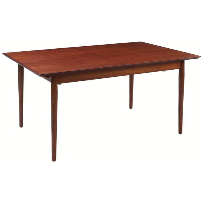 Appraisal: Danish dining table by Sibast Denmark rectangular teak top over