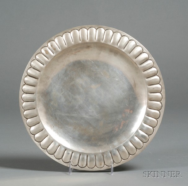 Appraisal: Maciel Charger Sterling silver Mexico City Mexico th century Circular