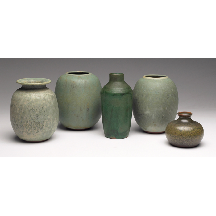 Appraisal: Father Anthony Pottery vases three all marked and dated all