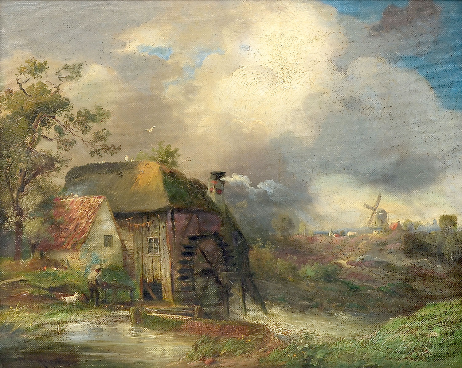 Appraisal: KOSTER Paul German - Landscape with Mill and Windmill in