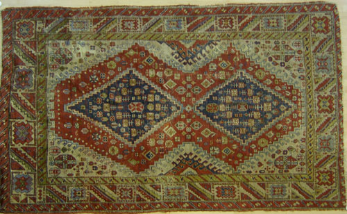 Appraisal: Caucasian throw rug early th c ' x '