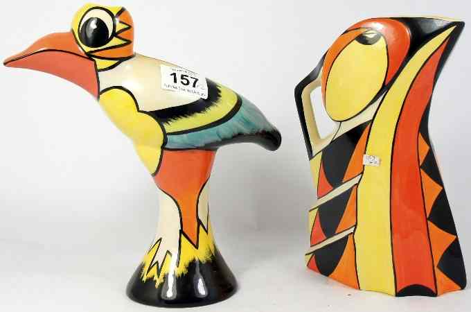 Appraisal: Lorna Bailey Comical Bird cm Vase and Art Deco Bird