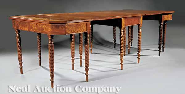 Appraisal: An American Classical Mahogany Banquet Table early th c New