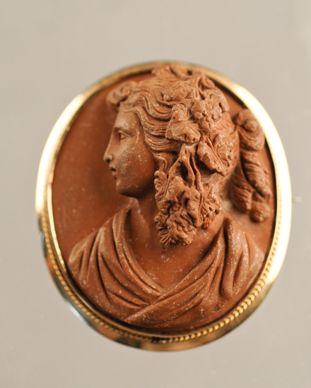 Appraisal: A th C Cameo of deep relief carved stone or