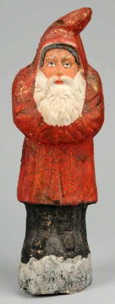 Appraisal: Christmas Santa Belsnickle Description Red coat Chip on hat and