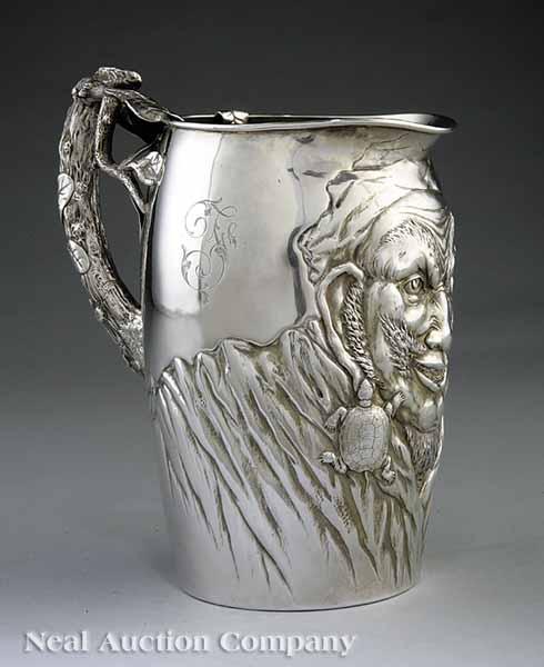 Appraisal: A Fine Gorham Sterling Silver Figural Pitcher c no marks