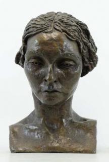 Appraisal: EPSTEIN Jacob Bronze Bust Portrait of Oriel Ross Not apparently