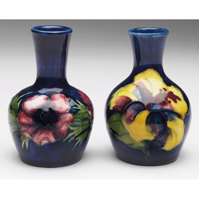 Appraisal: Moorcroft cabinet vase beautiful anemone design with a Moorcroft cabinet