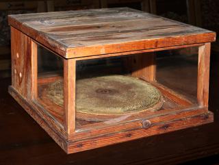 Appraisal: Country store cheese wheel display case x x Country store