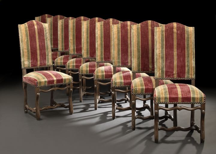 Appraisal: Suite of Ten Louis XIII-Style Mahogany Dining Chairs fourth quarter