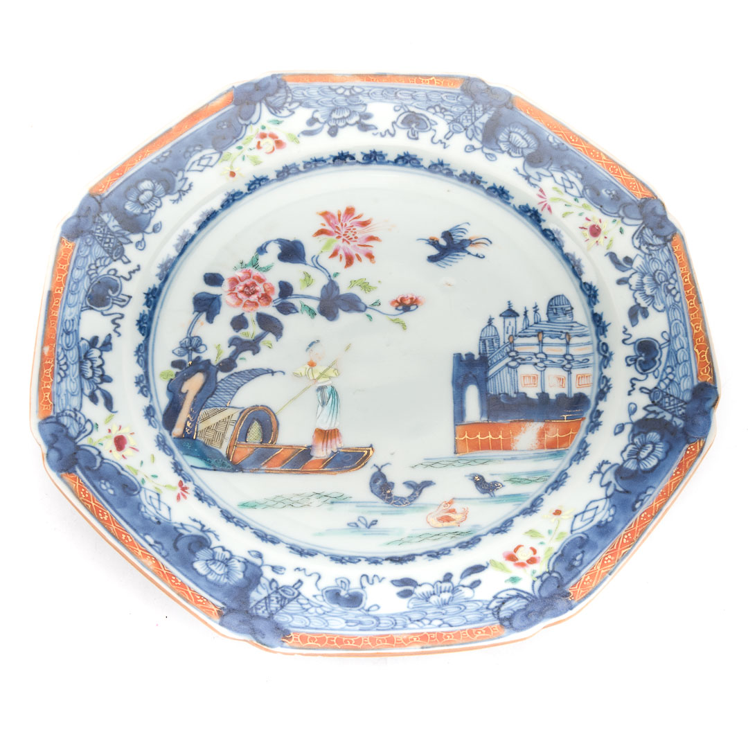 Appraisal: Chinese Export porcelain plate circa blue and white with Famille