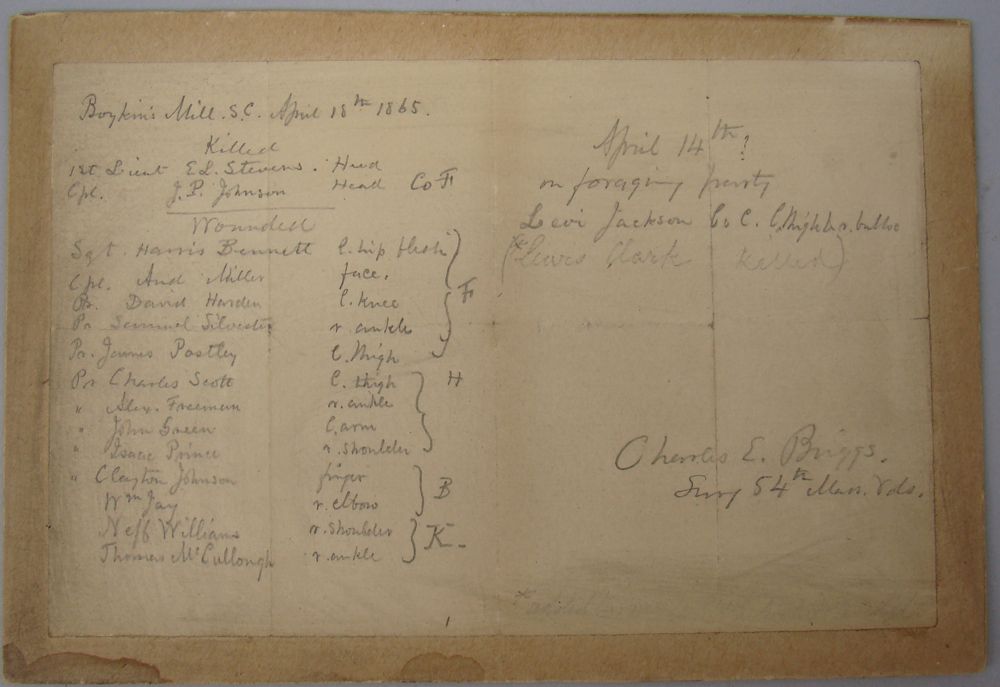 Appraisal: UNFRAMED CIVIL WAR DOCUMENT April Pertaining to the th Massachusetts