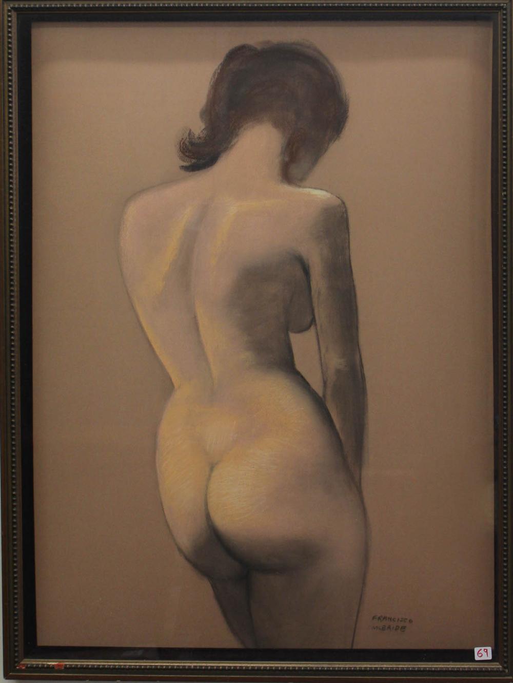 Appraisal: FRANCISCO McBRIDE Louisiana th century pastel on paper standing nude