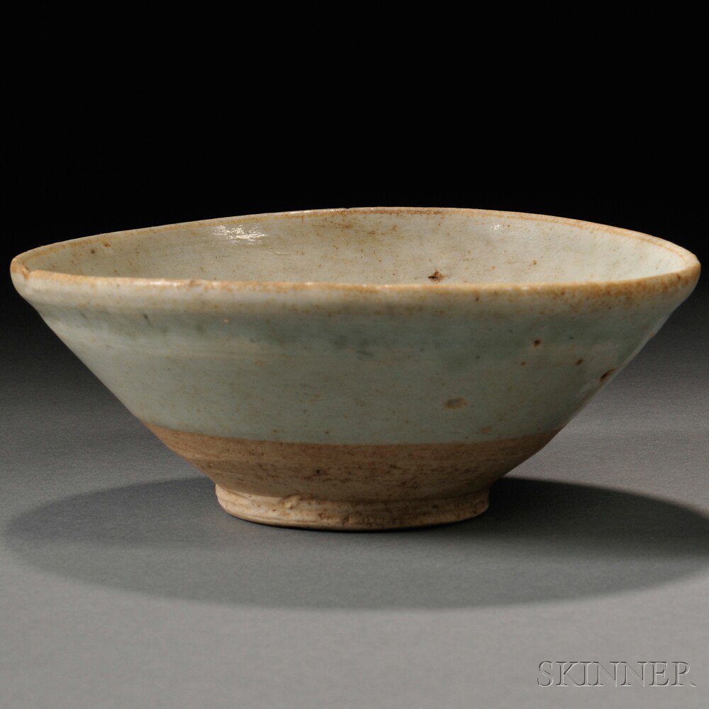 Appraisal: Plain White-glazed Bowl China th century or later conical shape