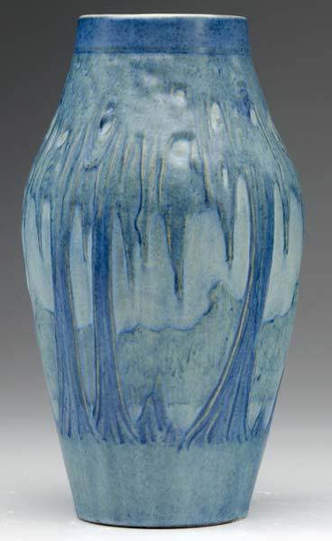 Appraisal: NEWCOMB COLLEGE Ovoid vase carved by A F Simpson with