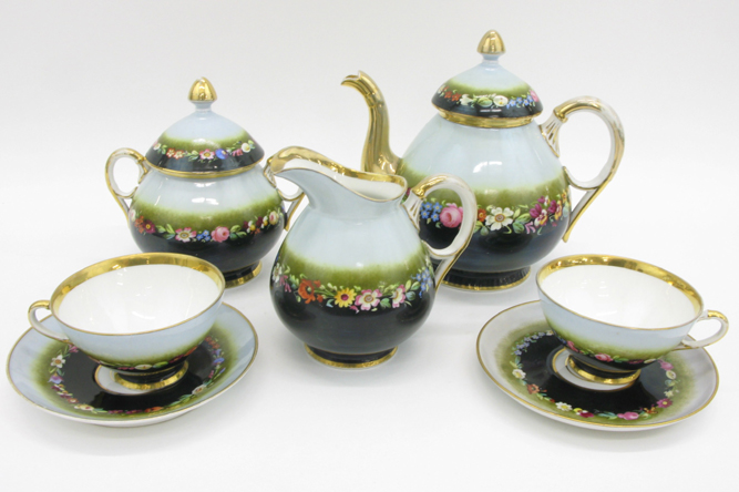 Appraisal: ELEVEN PIECE HUNGARIAN HEREND PORCELAIN TEA SET c - having