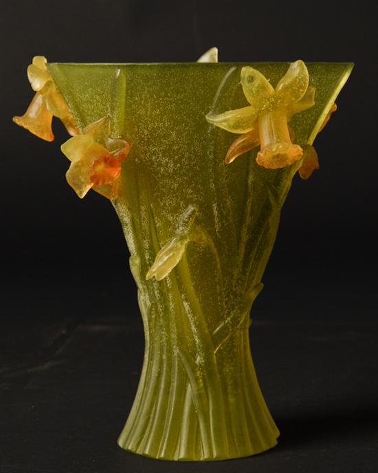 Appraisal: Daum France Vase aux Jonquilles In presentation box with literature