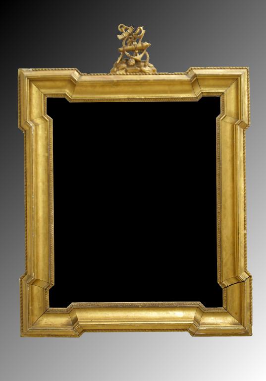 Appraisal: Early th century rectangular giltwood and gesso moulded frame wall