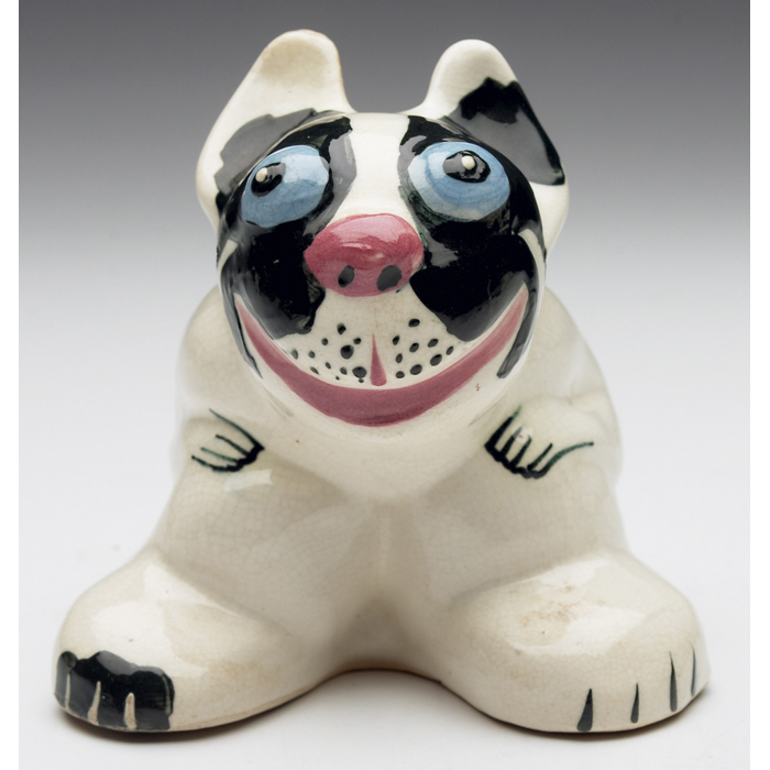 Appraisal: Weller figural Pop-eye Dog high glaze marked ''w x ''h