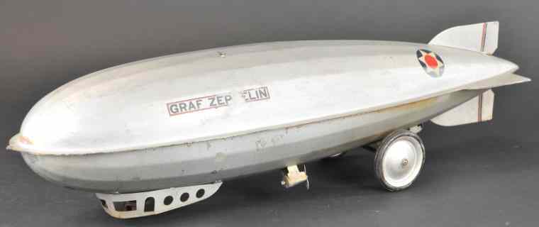 Appraisal: STEELCRAFT ''GRAF ZEPPELIN'' c pressed steel painted in silver overall