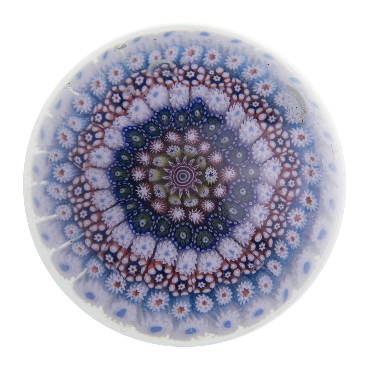 Appraisal: ST LOUIS CONCENTRIC MILLEFIORI WEIGHT NINETEENTH CENTURY The clear glass