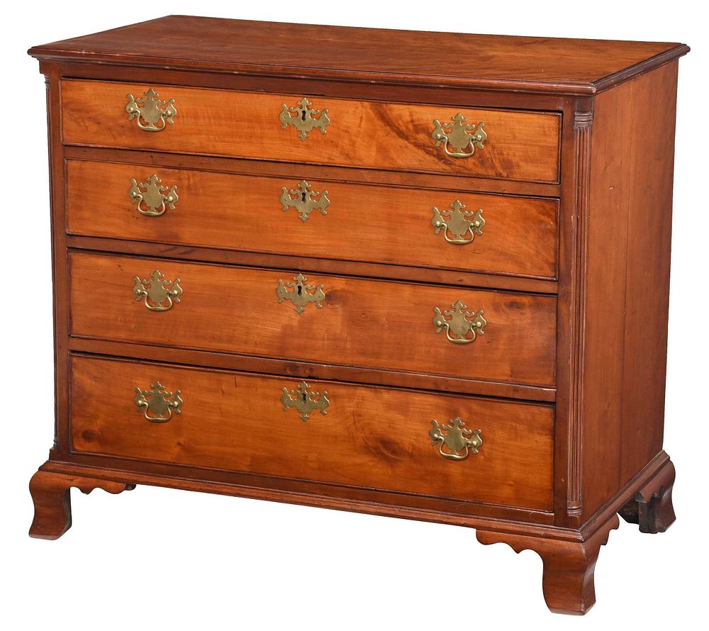 Appraisal: American Chippendale Cherry Chest of Drawers Pennsylvania late th century