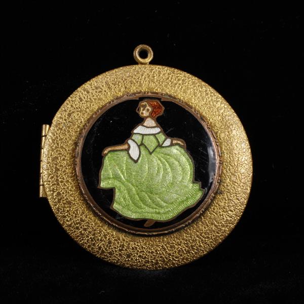 Appraisal: French enamel figural locket