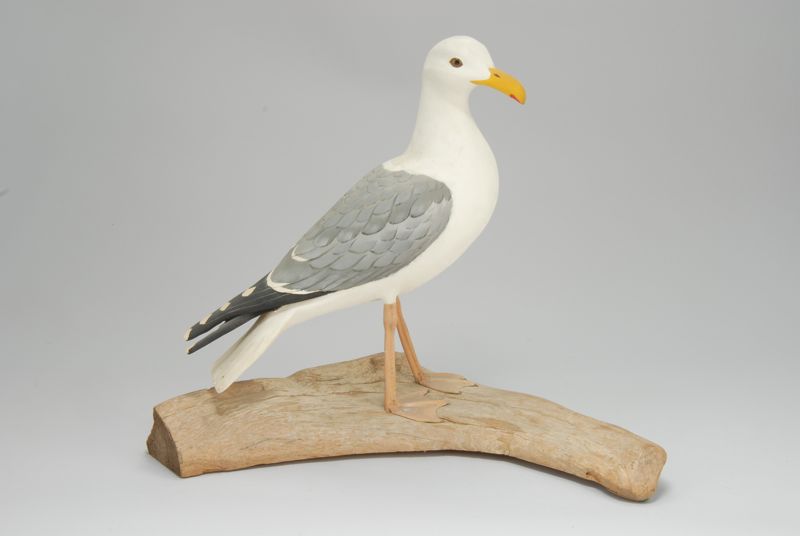 Appraisal: DECORATIVE LIFE-SIZE HERRING GULL By Mark Holland Signed and dated