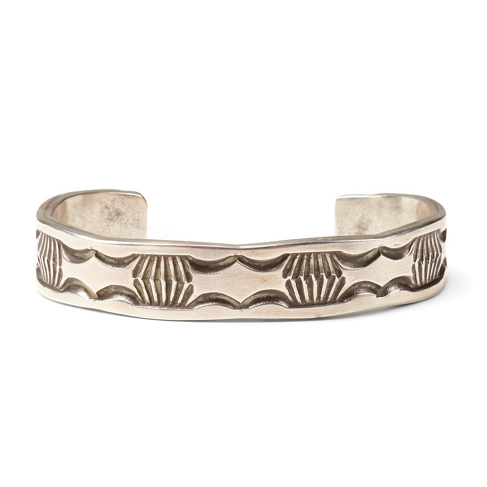 Appraisal: Nora Bill Navajo Sterling Silver Cuff Nora Bill American Navajo