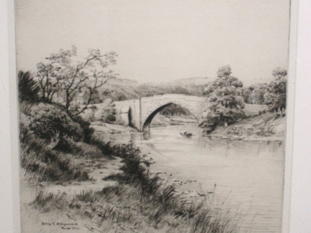 Appraisal: JACKSON SIMPSON Drypoint 'Brig o' Balgowrie' entitled on the plate