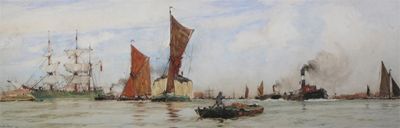 Appraisal: Charles Dixon R I - Hay barges and other shipping