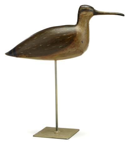 Appraisal: Painted and carved curlew decoyattributed to joe king manahawkin nj