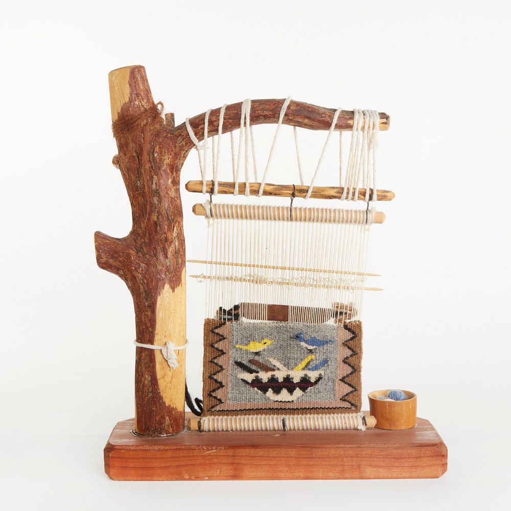 Appraisal: Rex Jane Mitchell Miniature Loom Rex Jane Mitchell th Century