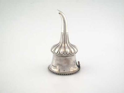 Appraisal: A George IV wine funnel with a campana shaped bowl