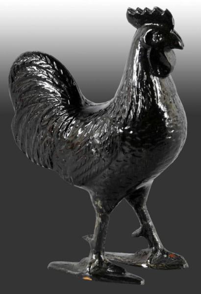 Appraisal: Wooden Standing Rooster Still Bank Pattern Description Hand carved out