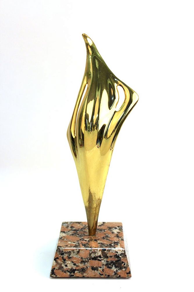 Appraisal: Ray Tanner Modern Abstract Brass Sculpture Ray Tanner Modern abstract