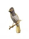 Appraisal: BROOCH - A finely sculpted K gold and rhodium plated