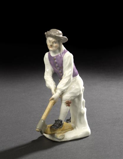 Appraisal: Meissen Porcelain Figure of The Log Splitter from The Trades